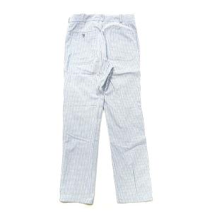 INCOTEX SLOWEAR パンツ ストライプ シアサッカー ネップ スリム コットン ホワイト 44