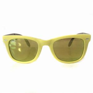 Ray-Ban RB4105 WAYFARER サングラス 折りたたみ ミラーレンズ イエロー ライトブラウン