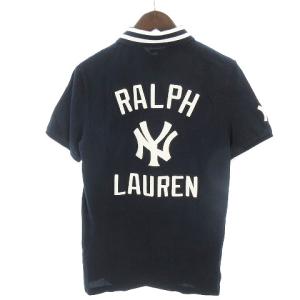 POLO RALPH LAUREN Yankees MLB コラボ 21SS ロゴワッペンポロシャツ ネイビー