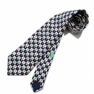ネクタイ ベジタブル シルク ネイビー