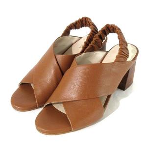 COLE HAAN W14703 アナスタシア シティ サンダル ヒール レザー クロスベルト 24cm ブラウン