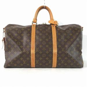 LOUIS VUITTON M41416 キーポル バンドリエール 50 ボストン バッグ モノグラム ポワニエ 茶