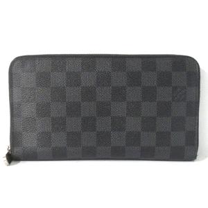 LOUIS VUITTON ダミエ グラフィット ジッピー オーガナイザー 長財布 N63077 黒