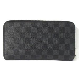LOUIS VUITTON ダミエ グラフィット ジッピー オーガナイザー 長財布 N63077 黒