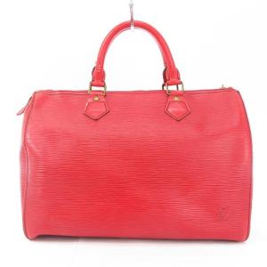 エピ スピーディ30 M43007  ボストンバッグ カデナ付き レザー カスリティアンレッド