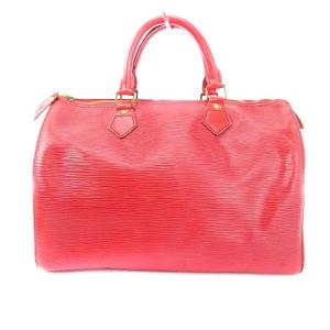 LOUIS VUITTON エピ スピーディ30 M43007  ボストンバッグ カデナ付き レザー カスリティアンレッド