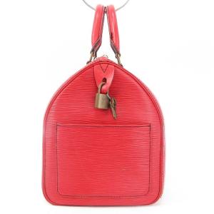 LOUIS VUITTON エピ スピーディ30 M43007  ボストンバッグ カデナ付き レザー カスリティアンレッド