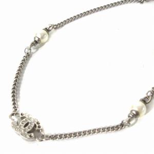 CHANEL 07A ブレスレット ココマーク Dラインストーン フェイクパール シルバーカラー