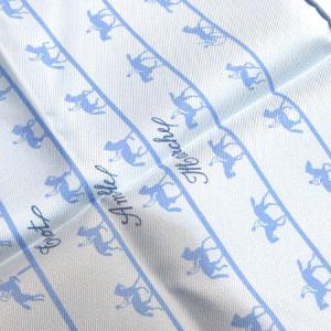 HERMES 美品 スカーフ カレ プチカレ 45 Saut Galop Canter Rack 乗馬 騎手 シルク 100% 青 ブルー