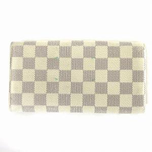 LOUIS VUITTON N61735 ダミエ アズール ポルトフォイユ サラ 長財布 二つ折り 白