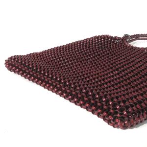 ANTEPRIMA ハンドバッグ バッグ ミニ ワイヤー ロゴ スクエア レッド ボルドー