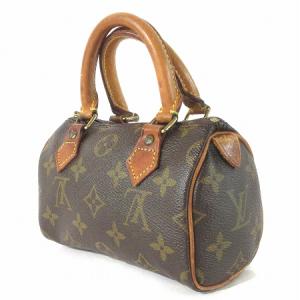 LOUIS VUITTON モノグラム ミニ スピーディ ショルダーバッグ 2WAY M41534 茶