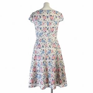 TOCCA ワンピース フレンチスリーブ 花柄 半袖 グリーン系