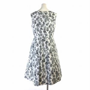 TOCCA 19SS DOUBLE FANTASY ワンピース ひざ丈 フレア ノースリーブ 花柄 ホワイト