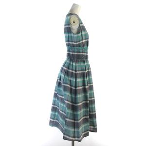 TOCCA 19SS PETIT PARADISE ワンピース マドラスチェック ノースリーブ 0 グリーン