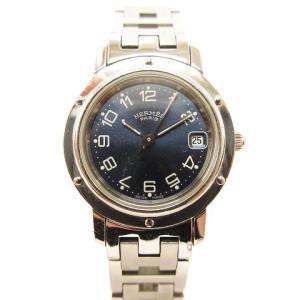 ビンテージ Clipper CL4210 腕時計 クオーツ デイト ステンレス ブルー シルバー