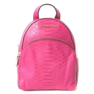 エンボスド パイソン リュックサック デイパック ハンド 2WAY 35T7GAYB1E ピンク