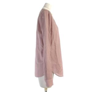 Maison Kitsuné ブラウス 切替 総柄 バンドカラー コットン AW00405AT1101 レッド