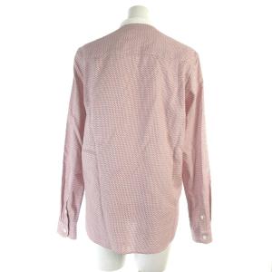 Maison Kitsuné ブラウス 切替 総柄 バンドカラー コットン AW00405AT1101 レッド