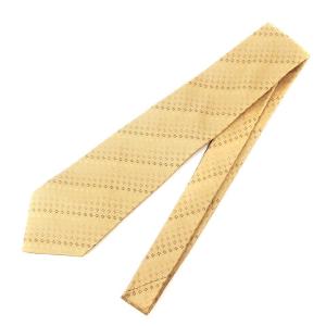 FENDI 美品 ネクタイ レギュラータイ ズッカ柄 シルク 総柄 ブラウン