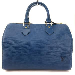 LOUIS VUITTON M43015 エピ スピーディー25 ミニボストンバッグ レザー カデナ付き トレドブルー