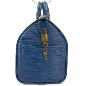 LOUIS VUITTON M43015 エピ スピーディー25 ミニボストンバッグ レザー カデナ付き トレドブルー