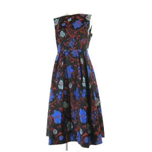 19AW オリエンタルフラワーワンピース 36 ブラック 