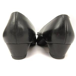 Salvatore Ferragamo パンプス ヴァラリボン ラウンドトゥ スムース レザー ブラック 6.5 C 23.5cm