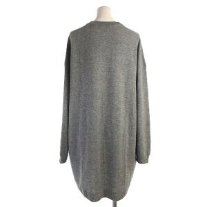 GALERIE VIE 20AW ニット セーター チュニック 長袖 ウール Vネック オーバーサイズ グレー S トップス