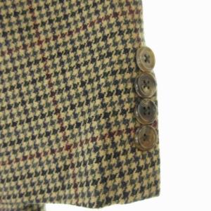 POLO RALPH LAUREN ヴィンテージ テーラードジャケット ブレザー 千鳥格子 総柄 国内正規品 茶 ブラウン A6 0205