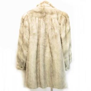 SAGA MINK 銀サガ 毛皮 ファーコート ハーフ サファイアミンク ファー 装飾ボタン F グレー