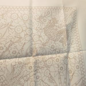 HERMES カレ 90 Axis Mundi 世界の中心軸 スカーフ ブルー