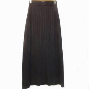 Theory 21AW リブ ニットスカート ロング マキシ丈 カシミヤ混 ブラック