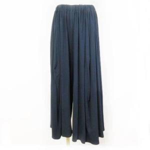 21SS コットン ワイドパンツ スラックス 日本製 M ネイビー ブルー