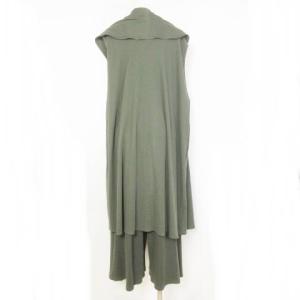 JURGEN LEHL 21SS セットアップ ロングジレ ワイドパンツ M グリーン