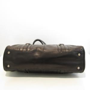 Salvatore Ferragamo ヴァラ レザー ハンドバッグ トートバッグ チェーンバッグ 黒