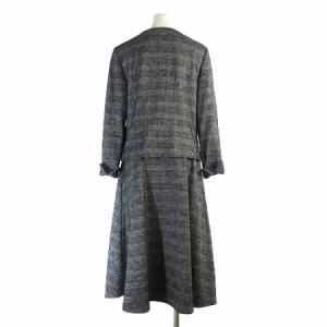 Leilian チェックスーツセットアップ ブラック