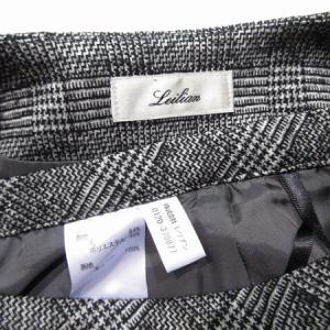 Leilian チェックスーツセットアップ ブラック