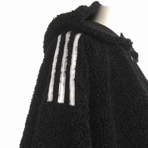adidas Originals 3ライン ボアフリースロゴジャケット OT ブラック