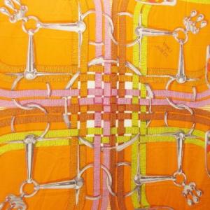 ショール カレ 140 Mors a Jouets Chemise スカーフ カシミヤ シルク