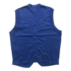 Brilla per il gusto ベスト ジレ ニット 前開き コットン 無地 薄手 ブルー XS
