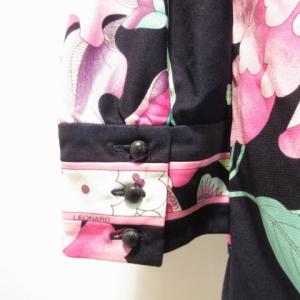 LEONARD FASHION カーディガン 花柄 M 紺