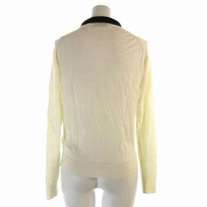 JOHN SMEDLEY 近年 ニット セーター 長袖 襟付き ウール100％ 薄手 イギリス製 ホワイト M