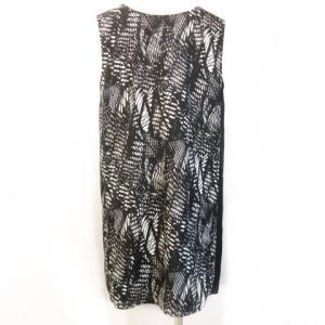 MM6 Maison Margiela メゾンマルジェラ グラフィックプリント アシンメトリー ワンピース サイド切替 42 ブラック