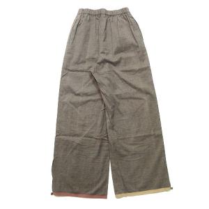 JURGEN LEHL イージーパンツ ロング ワイド 無地 M カーキ 