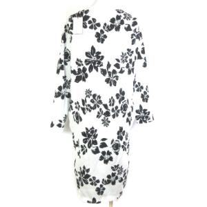 GRACE CONTINENTAL 21AW マルチフラワーJQ ニット ワンピース ロング 白 黒