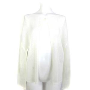 イッセイミヤケ カーディガン シースルー メッシュ 長袖 ホワイト 3