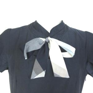 BLUE LABEL CRESTBRIDGE クレストブリッジチェックワンピース 38 ネイビー