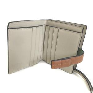 LOEWE 21AW コンパクト ジップウォレット 二つ折り財布 ソフトグレインカーフ ローズマリー