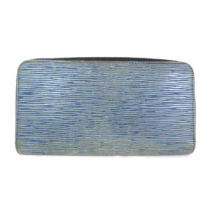 LOUIS VUITTON エピ デニム ジッピーウォレット 長財布 ラウンドファスナー ブルー